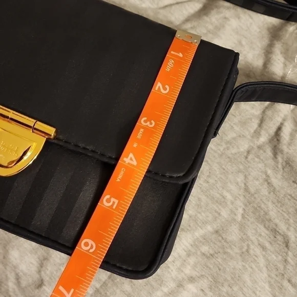 NINE West Navy Two Toned Striped Crossbody - Picture 9 of 9